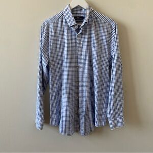 Vineyard Vines Blue and White Gingham Casual Button Down Shirt Men’s Size Small